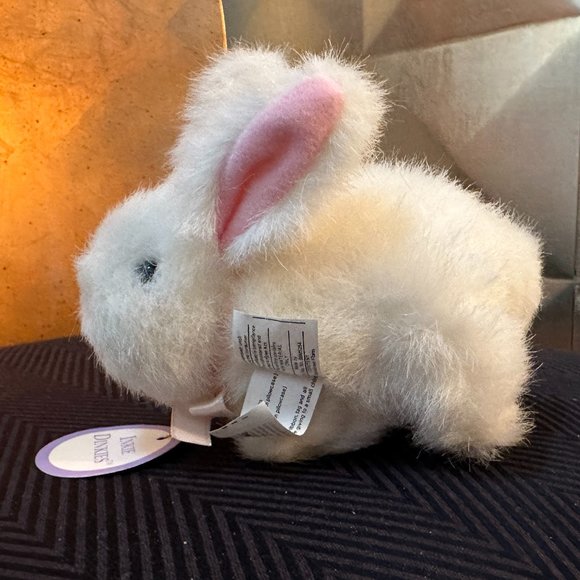Rare VTG 1990 North American Bear Co. Inkie Dinkies Bunny Plush White Pink Bow - Picture 1 of 15